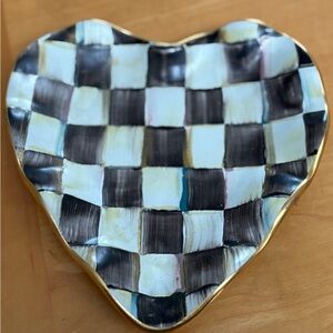 Mackenzie Childs Heart-Shaped Ceramic Plate
